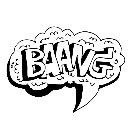 Doodle Comic speech bubble icon hand draw illustration design