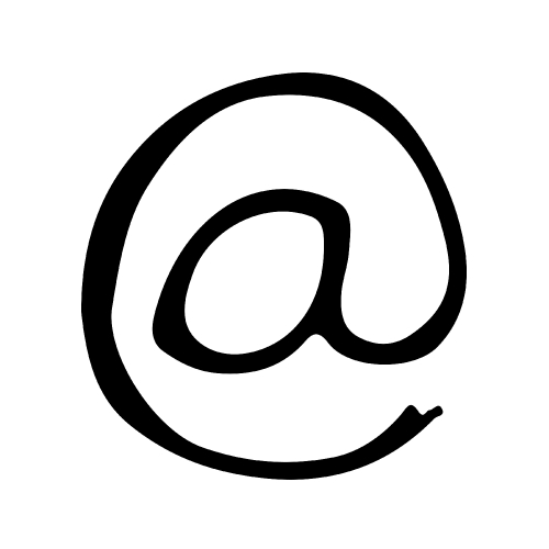 doodle email address icon drawing illustration design