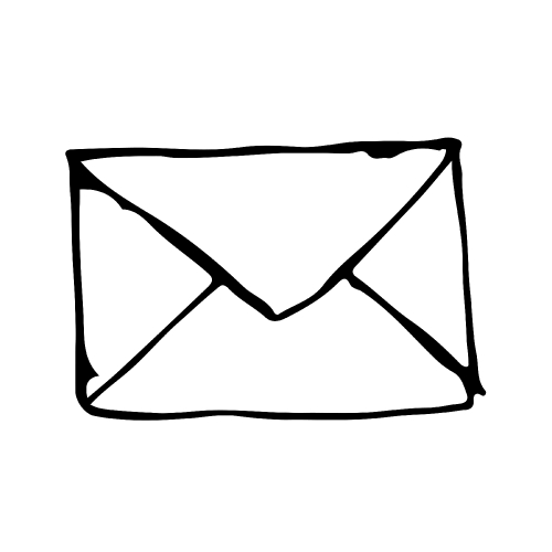 doodle email address icon drawing illustration design