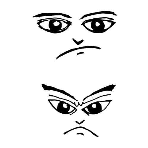 doodle emotion face icon hand draw illustration design