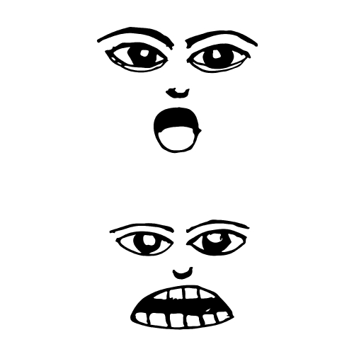 doodle emotion face icon hand draw illustration design