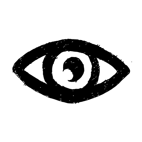 doodle eye icon hand draw illustration design