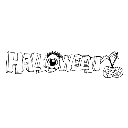 Doodle halloween icon hand draw illustration design