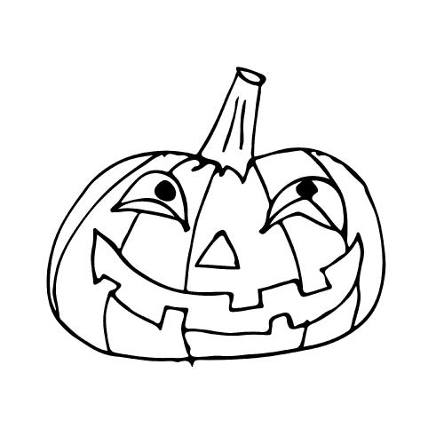 Doodle halloween pumpkin icon hand draw illustration design