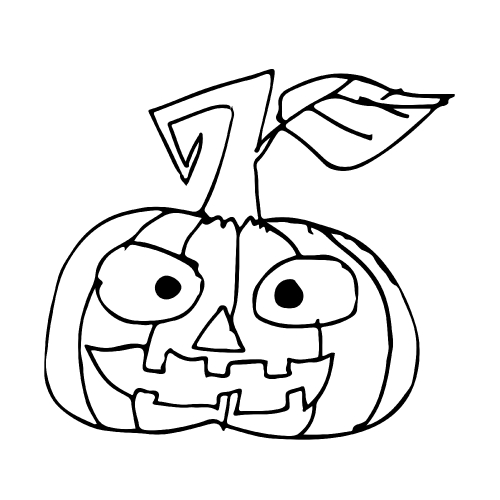 Doodle halloween pumpkin icon hand draw illustration design