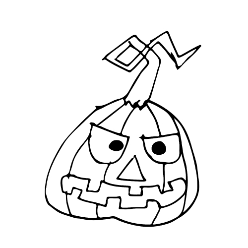 Doodle halloween pumpkin icon hand draw illustration design