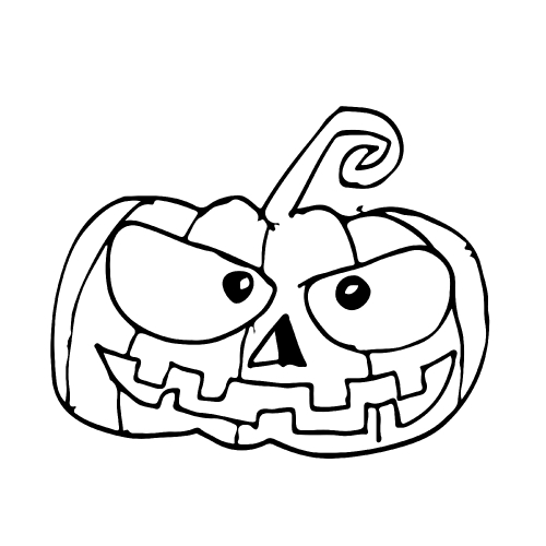 Doodle halloween pumpkin icon hand draw illustration design