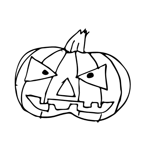 Doodle halloween pumpkin icon hand draw illustration design