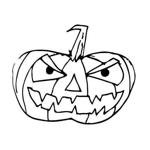 Doodle halloween pumpkin icon hand draw illustration design