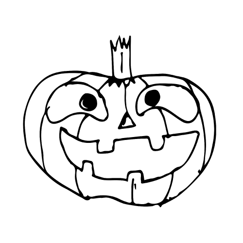 Doodle halloween pumpkin icon hand draw illustration design