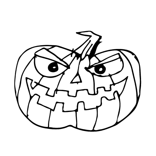 Doodle halloween pumpkin icon hand draw illustration design