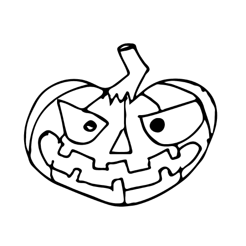 Doodle halloween pumpkin icon hand draw illustration design