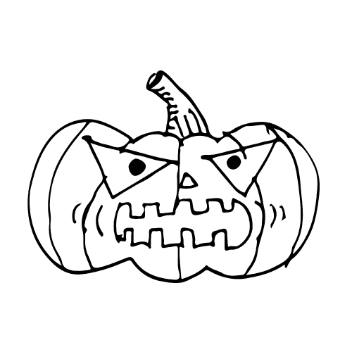 Doodle halloween pumpkin icon hand draw illustration design