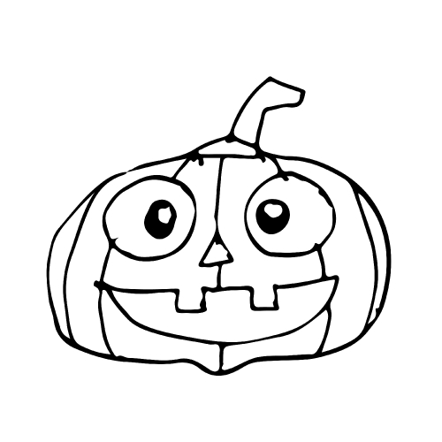 Doodle halloween pumpkin icon hand draw illustration design