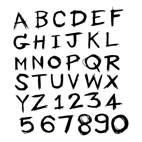 Doodle hand drawn font design