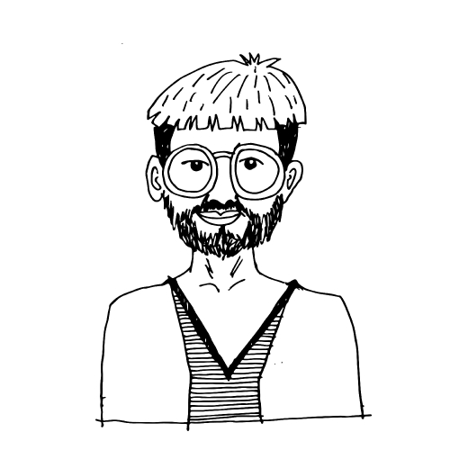 doodle hipster man icon hand draw illustration design