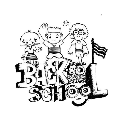 doodle kid back to school icon hand draw illustration design by 