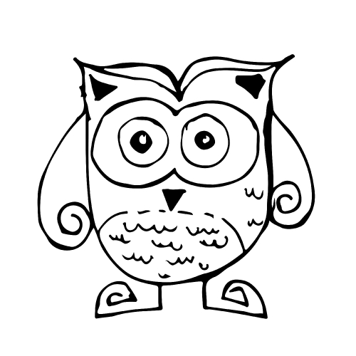 Doodle owl icon hand draw illustration design and drawing by Jai