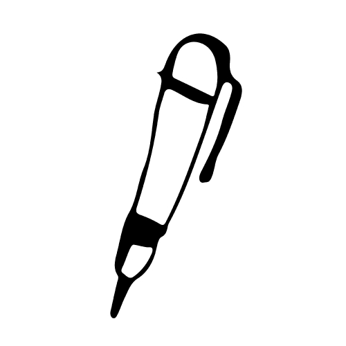 doodle pen icon drawing illustration design