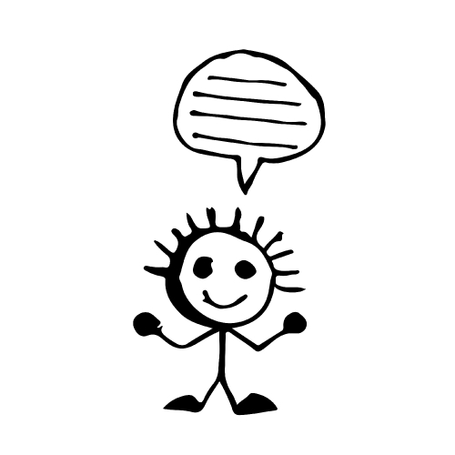 doodle people speech buble icon drawing illustration design