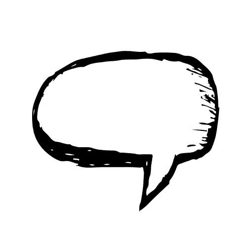 Doodle speech bubble icon hand draw illustration design