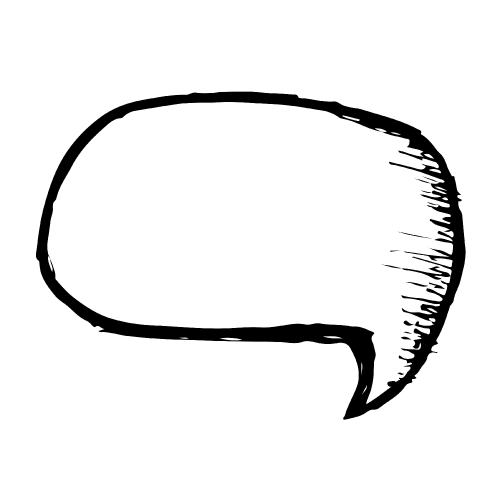 Doodle speech bubble icon hand draw illustration design