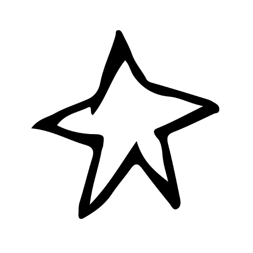 doodle star icon drawing illustration design