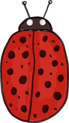 Draw Ladybug icon sign design