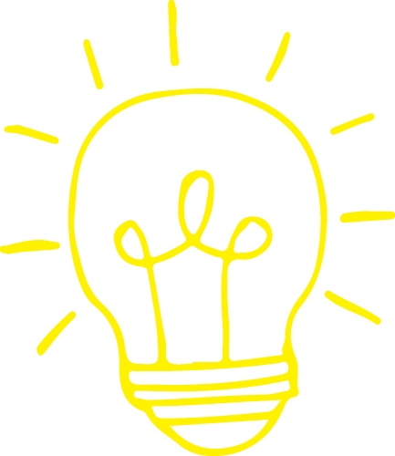 Drawing light bulb icon sign symbol design