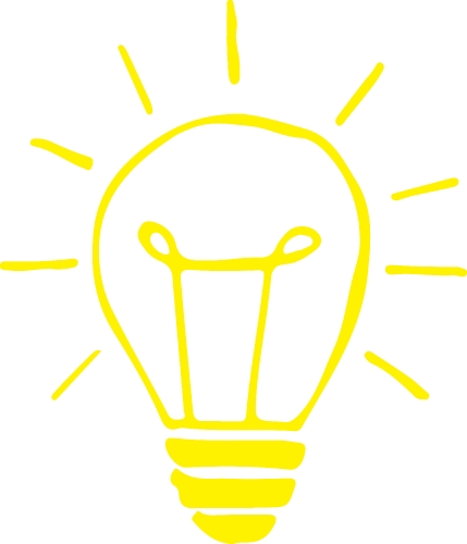 Drawing light bulb icon sign symbol design