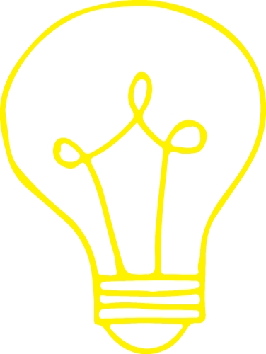 Drawing light bulb icon sign symbol design