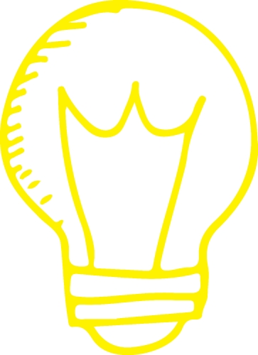 Drawing light bulb icon sign symbol design