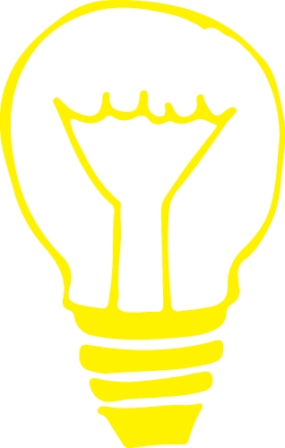 Drawing light bulb icon sign symbol design