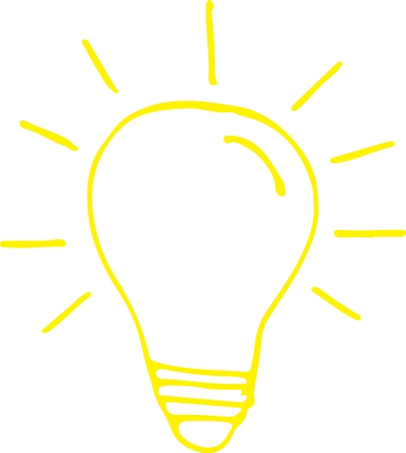 Drawing light bulb icon sign symbol design