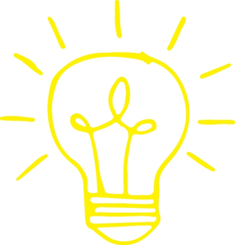 Drawing light bulb icon sign symbol design