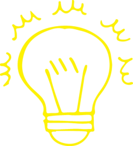 Drawing light bulb icon sign symbol design