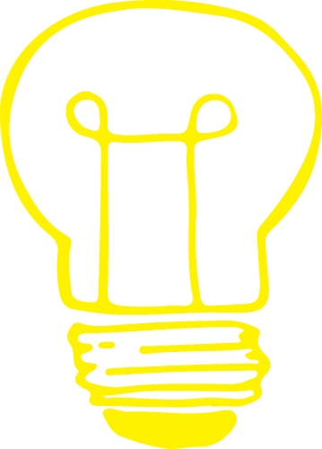 Drawing light bulb icon sign symbol design