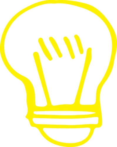 Drawing light bulb icon sign symbol design