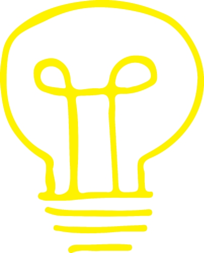 Drawing light bulb icon sign symbol design