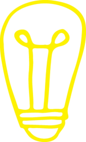 Drawing light bulb icon sign symbol design