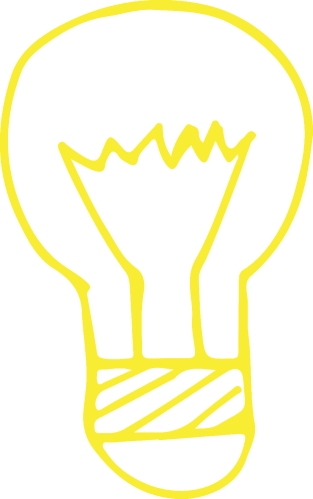 Drawing light bulb icon sign symbol design