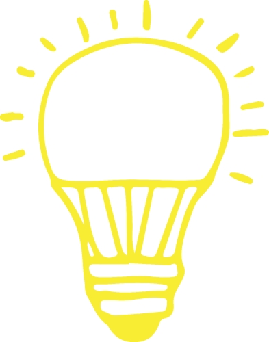 Drawing light bulb icon sign symbol design