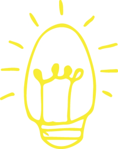 Drawing light bulb icon sign symbol design