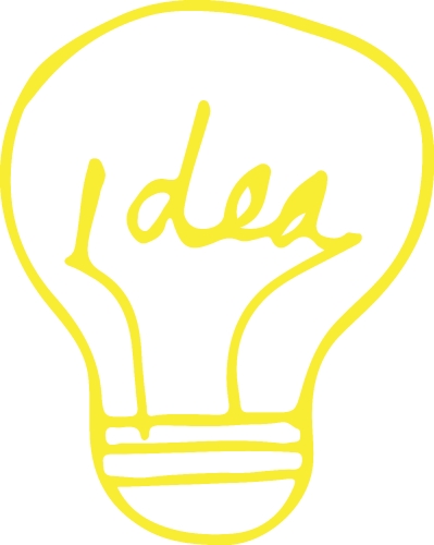 Drawing light bulb icon sign symbol design