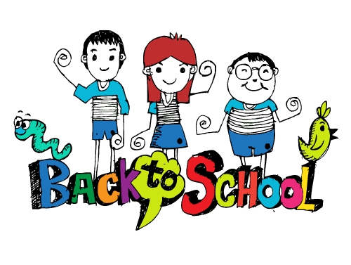 drawing school items Back to School illustration