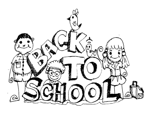 drawing school items Back to School illustration