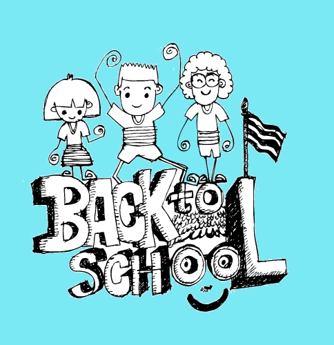 drawing school items Back to School illustration