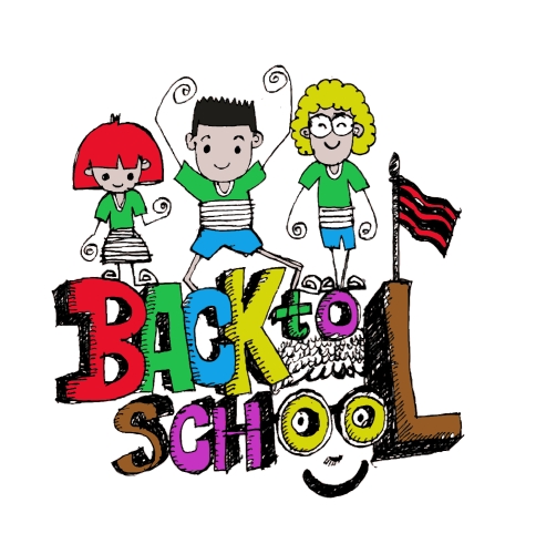 drawing school items Back to School illustration