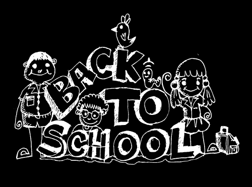 drawing school items Back to School illustration