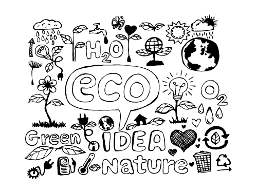 Eco Idea Sketch and Eco friendly Doodles